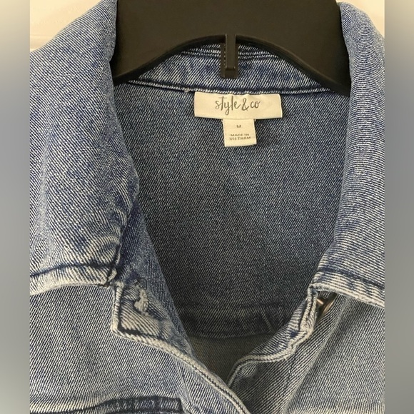 Style & Co Denim Jacket Size Medium - Picture 2 of 5